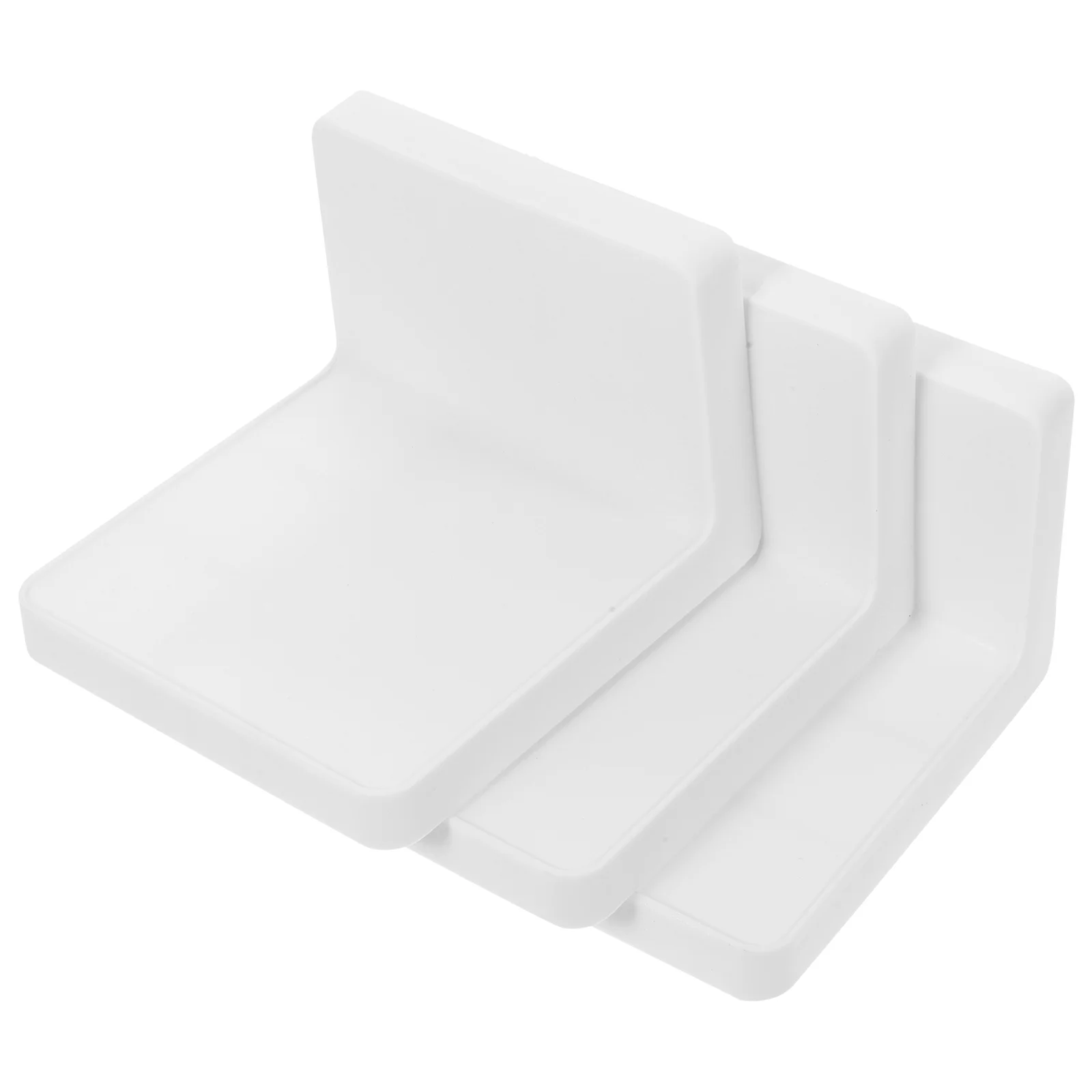 Multifunctional Hole-free Wall Garden Potted Plant Placement Mini Storage Board 3pcs (white) Display Shelves Window Plastic