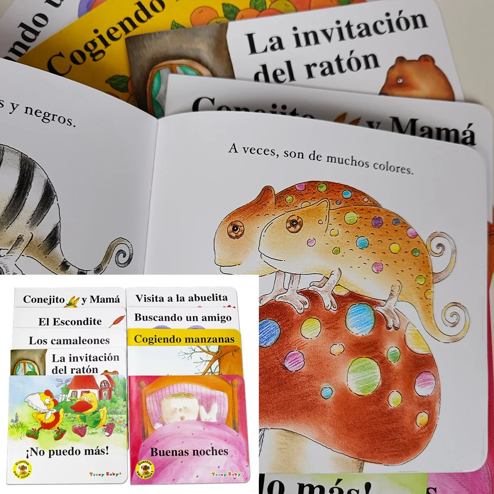 

10 Book Kids Spanish Montessori Early Learning Storybooks Development Picture Book Children Enlightenment Baby Books In Spanish