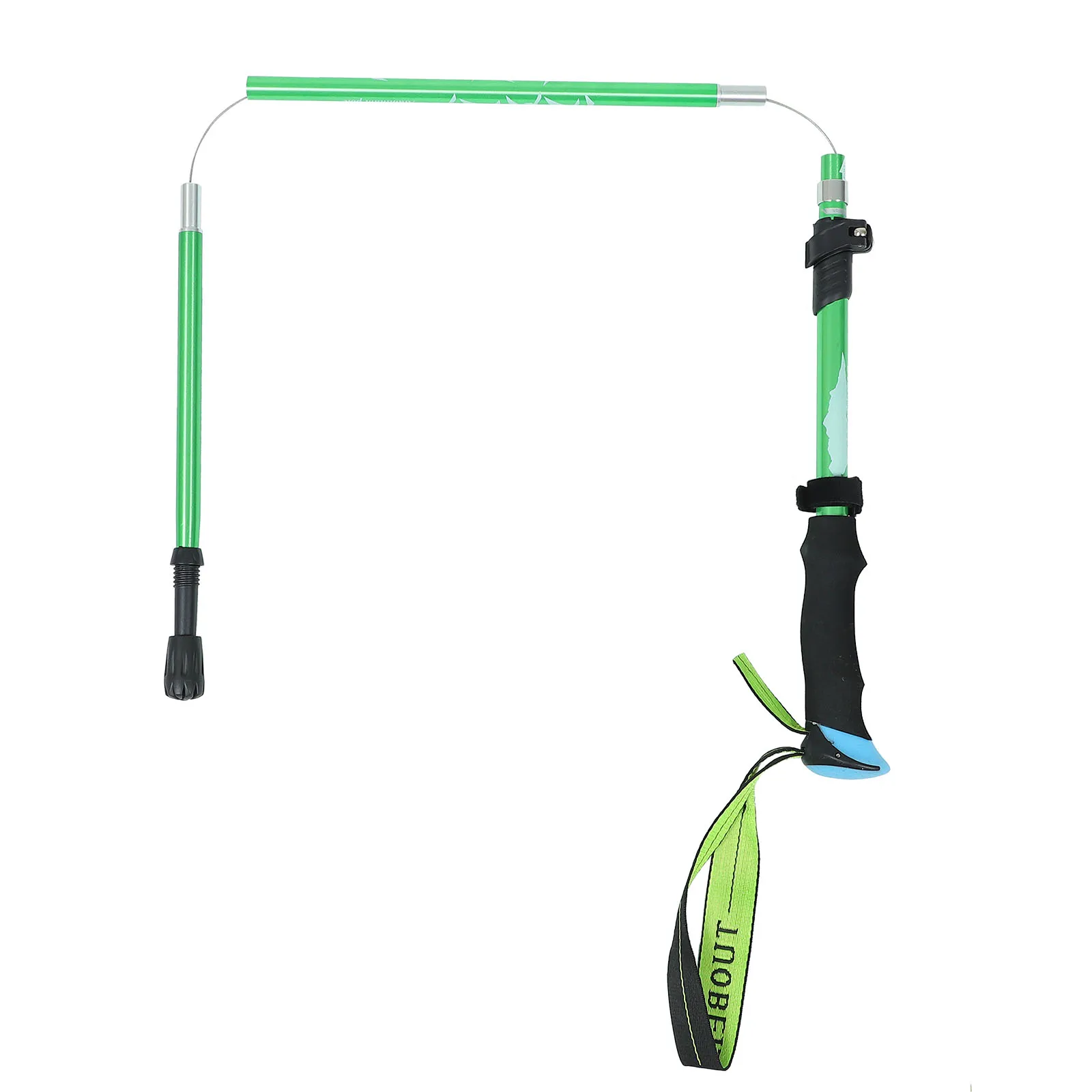 

Aluminum Alloy Adjustable Walking Stick Folding Climbing Cane Outdoor H Crutch Durable Ergonomic Design For Hiking