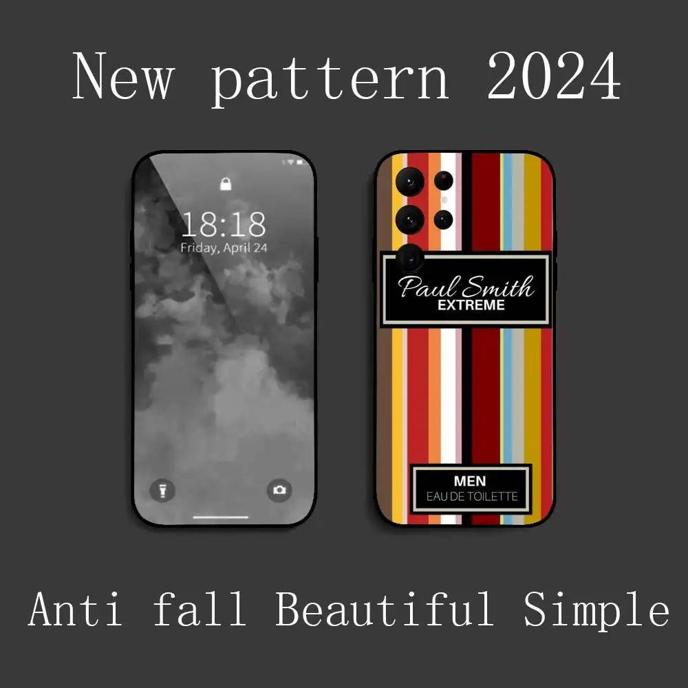 S-Smith ファッション P-Paul スマホケース Samsung Galaxy S25 S24 S22 S23 Ultra S21 S20 Plus 5G 用 フロスト加工 滑り止め フルソフトケース