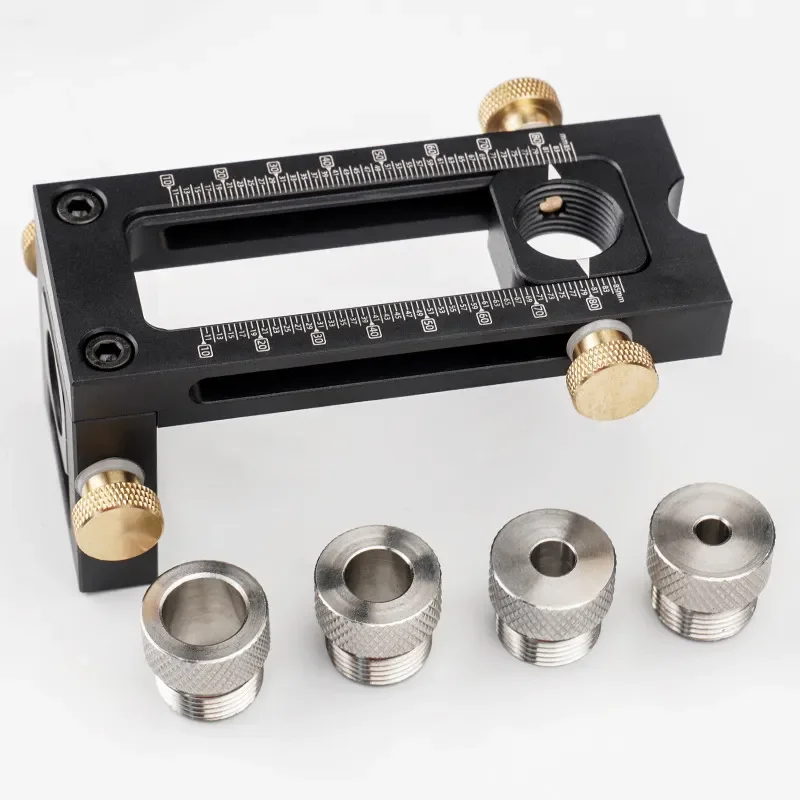 2 in 1 Baby Bed Positioner Woodworking Tool for Cross Slant Flat Head Punch Cabinet Screw Hole Drilling Jig Precision Guide