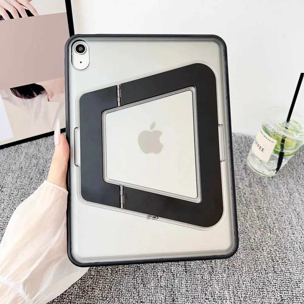 

2026 New PC Pen Slot Case for IPad A19 A16 Pro M5 Air 11 12 th Gen Air 8 7 6 5 4 10.2 10th Mini 7 6 Metal Folding Bracket Cover