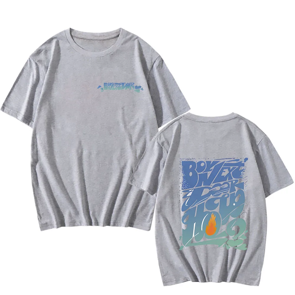 Boynextdoor Kpop Grafische Print Tshirt Koreaanse Y 2K T-Shirts Concert Fans Cadeau Heren Casual Korte Mouw Oversized T-Shirt