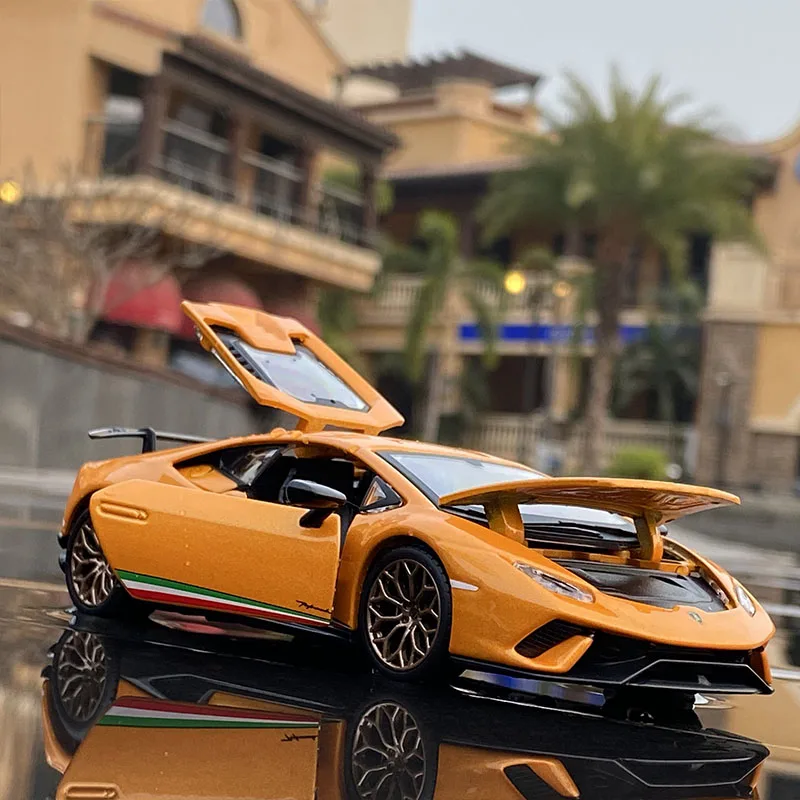 Bburago 1:32 Lamborghini Huracan Performante Alloy Car Model Diecasts Metal Simulation Sound And Light Collection Kids Toy Gifts