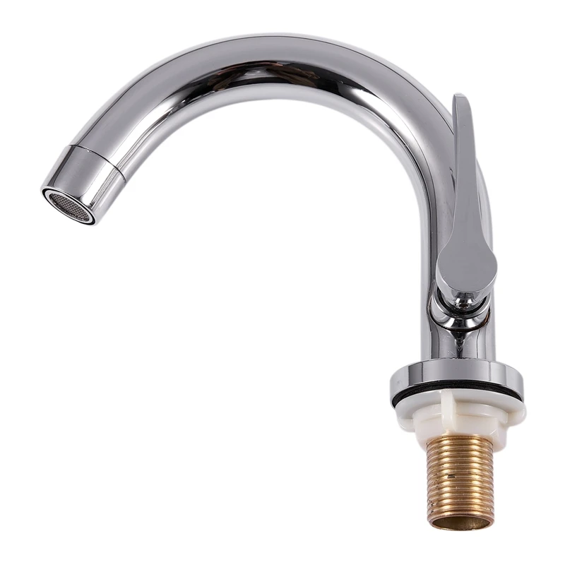 TKOH-keran wastafel dapur, aksesori kamar mandi pegangan tunggal, keran wastafel Stainless Steel terpasang di dek dingin