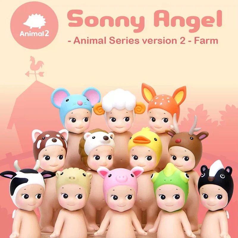 Sonny Angel Hippers Dreaming Animal Series Ver.2 Back Series Mini Figures Action Amine Car Phone Christmas New Year Toys Gift