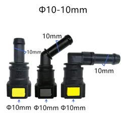10mm D10 Fuel line quick connector fuel quick fittings female connector of 180 90 degree with double button 2 pcs a lot