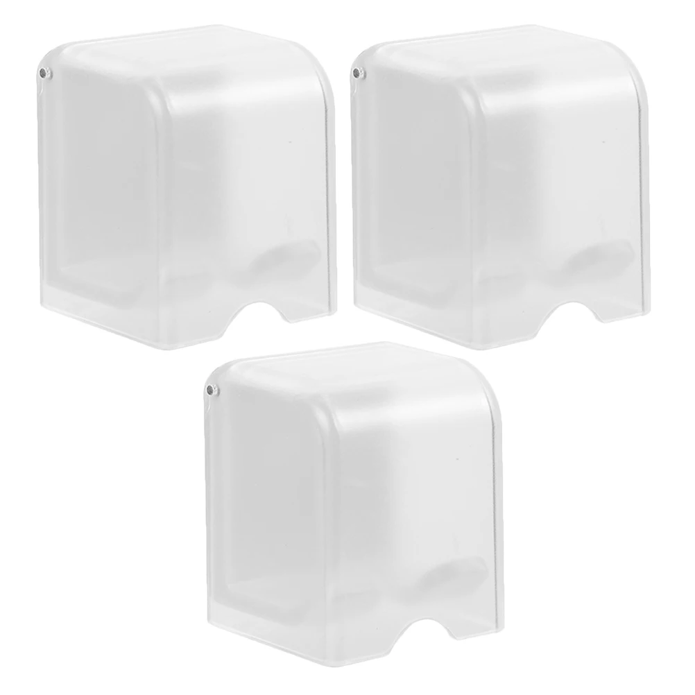 

3 Pcs Adhesive Wall Mounted Cup Toothbrush Holder Abs Bathroom Storage Lid Wall Mounted Organizer Toothbrush Rack