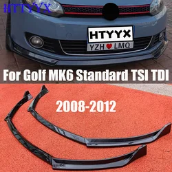 Для Golf 6 MK6 TSI TDI Standard 2008 2009 2010 2012, стиль Maxton, передний бампер автомобиля, разделитель губ, диффузор, комплект кузова, защита спойлера