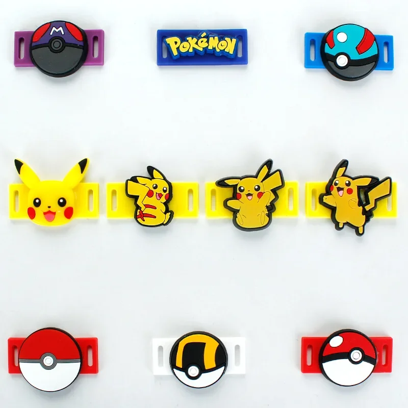 Pokemon shoes decal sneakers canvas shoes decoration PVC soft rubber shoelace buckle Kawaii birthday gift cosplayer accessories