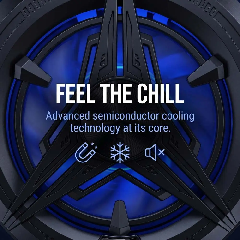 With Blue Light Mobile Phone Cooler Long Lasting Dual Turbo Speed Portable Game Heat Sink Air Cooling Type C Interface