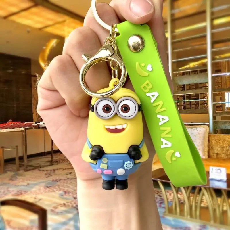 New Cartoon Anime Minions Doll Keychain Cute Minion Backpack Pendant Car Keychain Children\'s Toy Party Gift