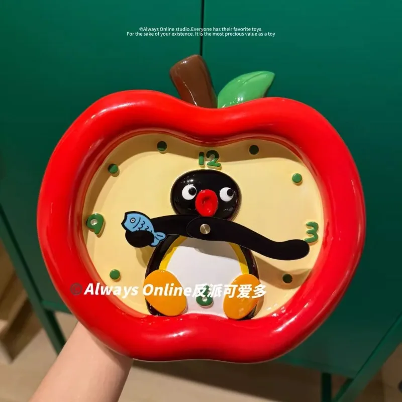 

Apple Penguin Dual-Purpose Wall & Desk Clock – Stylish Home Décor Decorative Piece Living Room Decoration Wall Clock