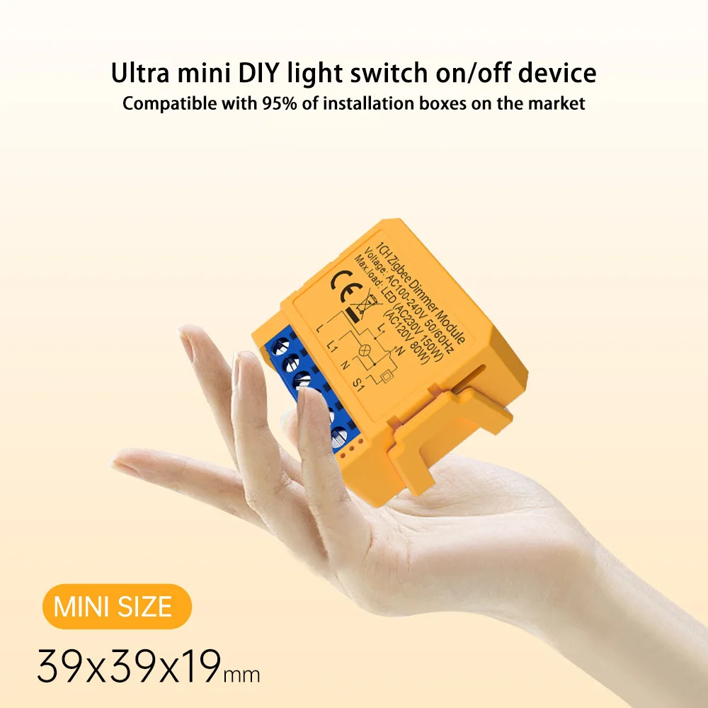 Zigbee/WiFi Tuya 1/2 Gang Mini Smart Light Switch DIY Light Switches Module Two-Way Control Works With Alexa Alice Google Home