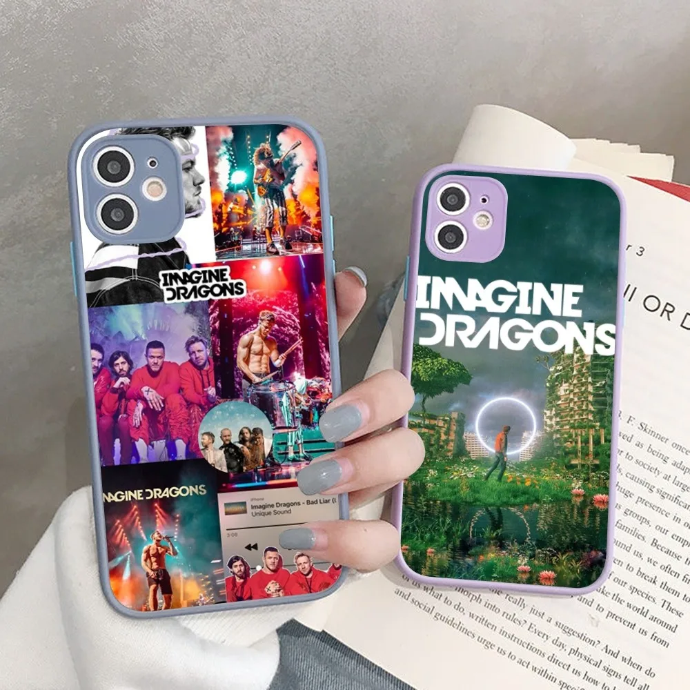 I-Imagine D-Dragons Band  Phone Case for iPhone 14 11 12 13 Mini Pro Max 8 7 Plus X XR XS MAX Translucent Matte Cover