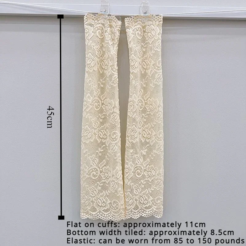 Summer Lace Uv Solar Arm Sleeves Woman Covered Long Fingerless Gloves Driving Elastic Anti-sunburn Arm Sleeve Sexy Wrist Mittens