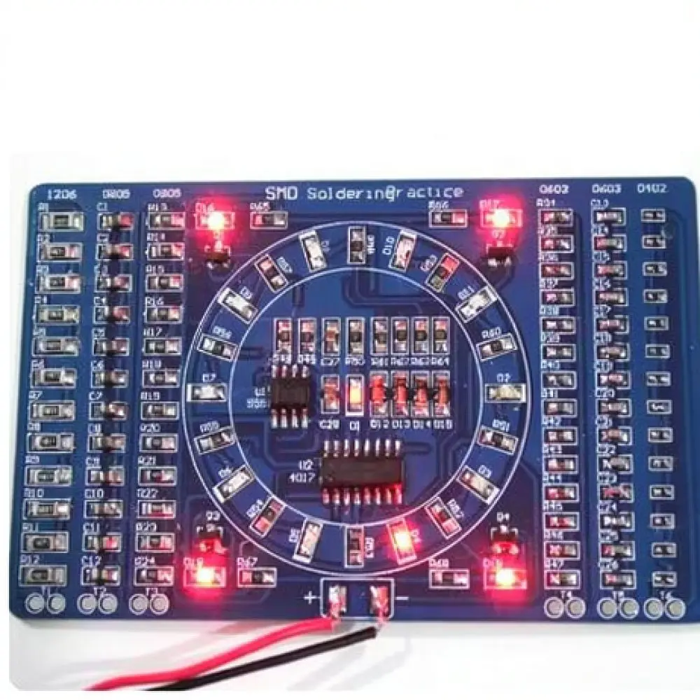 SMD Rotating LED Flashing Light Kit PCB Soldering Practice Board Electronic DIY Training Project Educational Kit Module