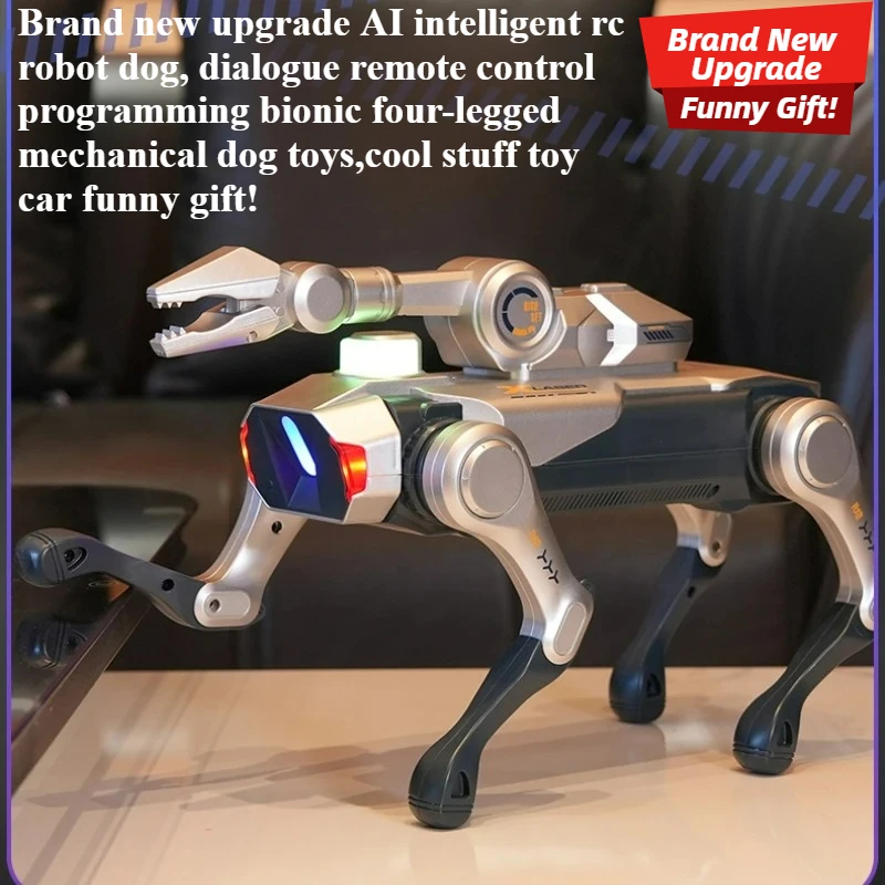 

Cool Stuff Toy Car Funny Gift-AI Intelligent RC Robot Dog,Interactive Programming Electronic Pet Toy,Kawaii Rc Car Toys for Boys