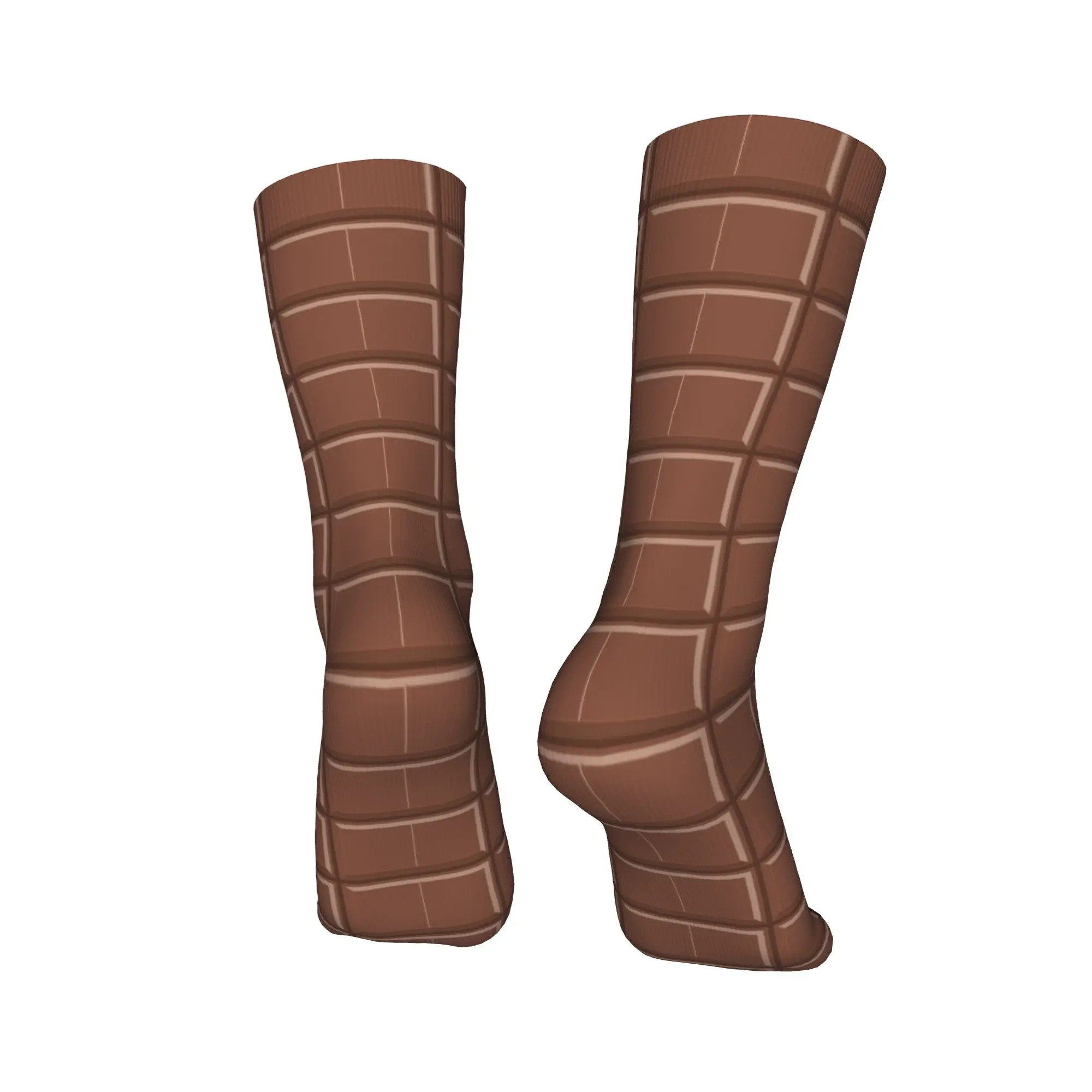 Funny Chocolate Candy Bar Mens Crew Socks Unisex Fashion 3D Print  Dress Socks Woman