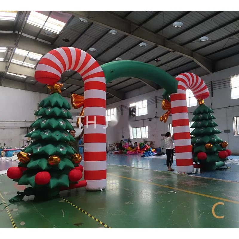 free shipment outdoor activities 8m 26ft inflatable christmas tree arch christmas archway with balls for decoration