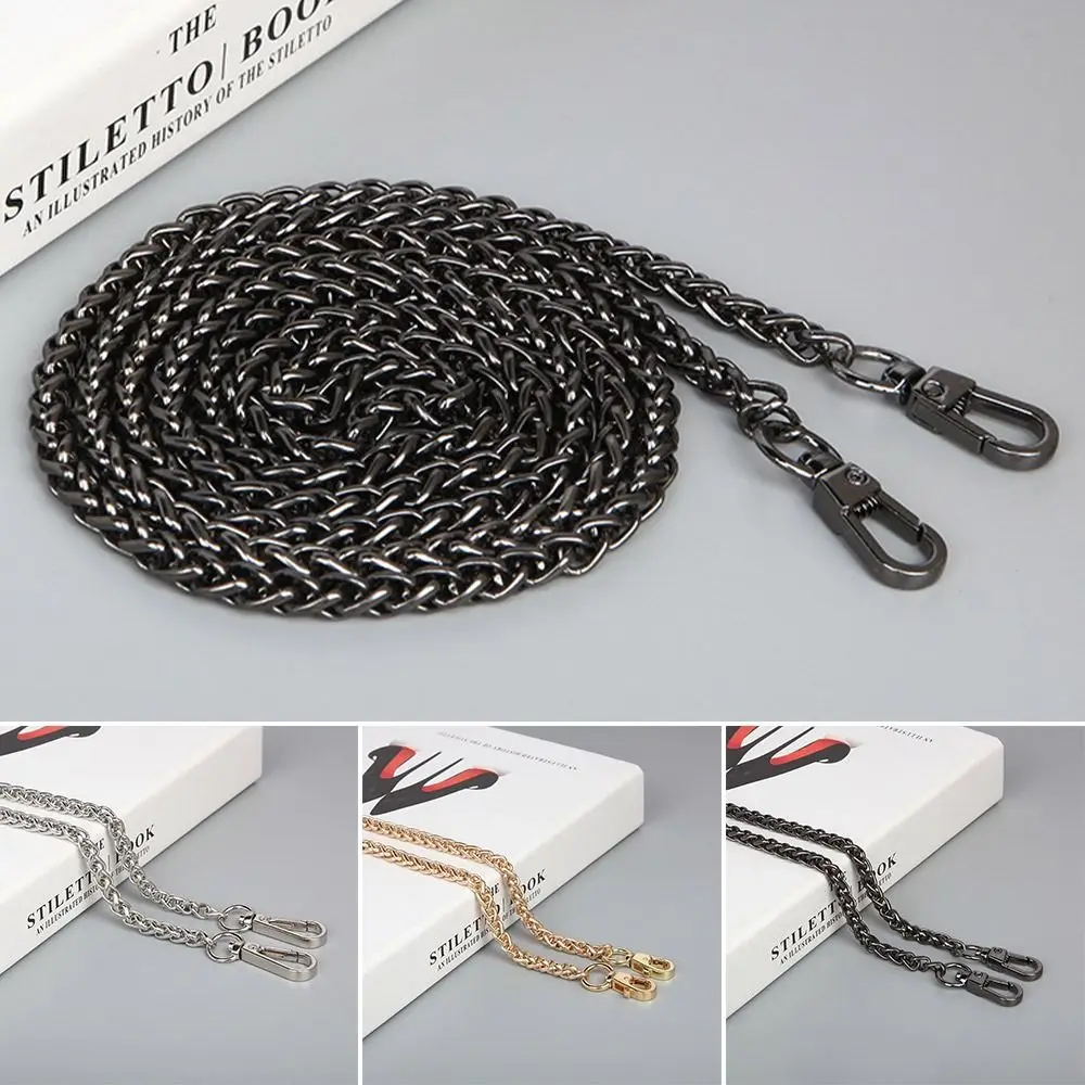 60cm 120cm Golden Silvery Aluminum Chain Metal Chain Handle Replacement Chain For Jewelry Making Findings Bag Chain Strap