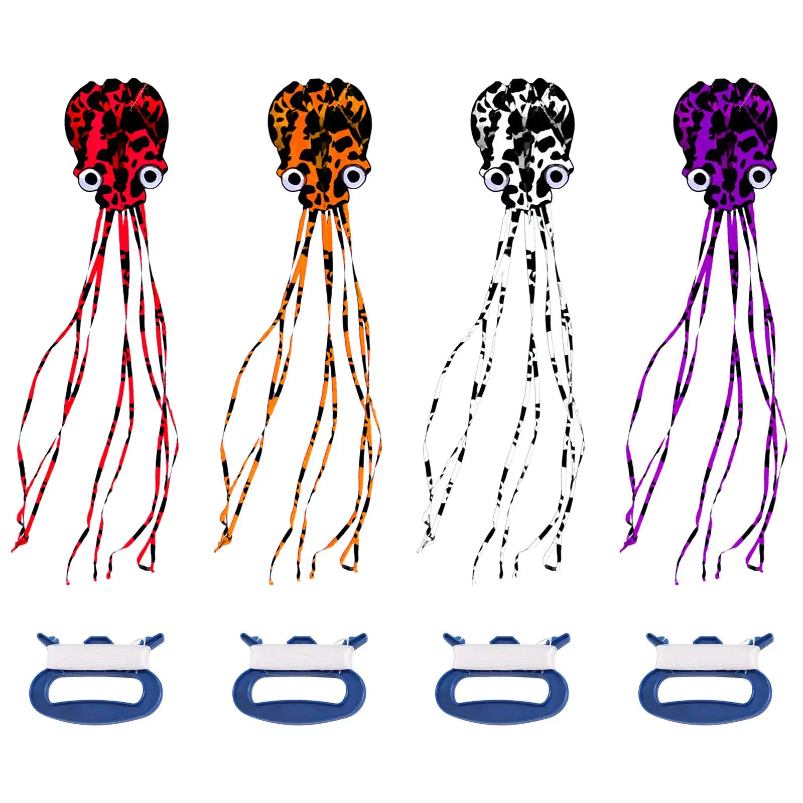 Huge Size Octopus Kite with 98ft Line Long Tail 3D Single Line Kite Sea Animal Kites for Kids and Audlts Outdoor Easy to Fly