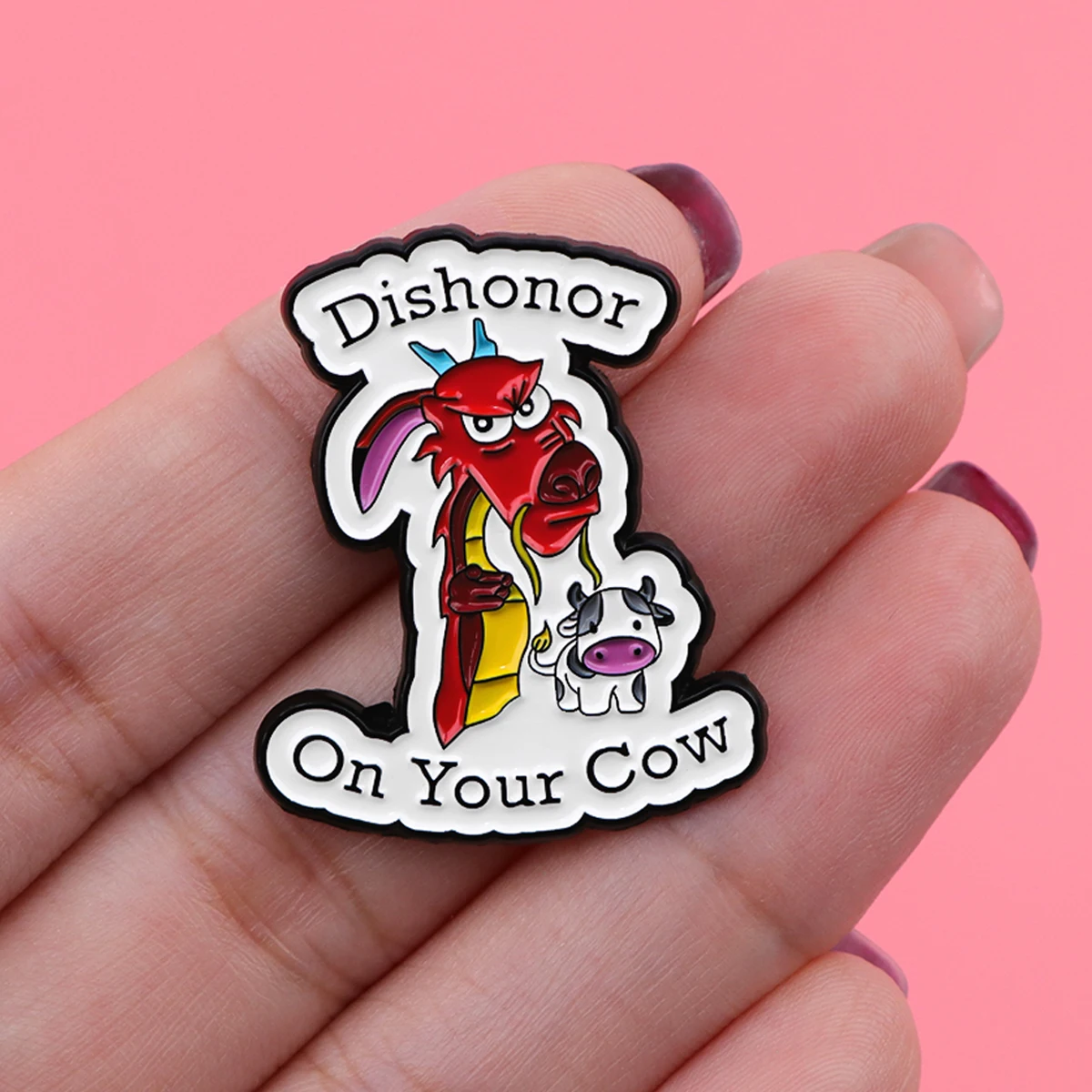 Mulan Dragon Cartoon Enamel Pin Lapel Pins Badges on Backpack Brooches for Clothes Women's Brooch Cute Jewelry Accessories Gifts