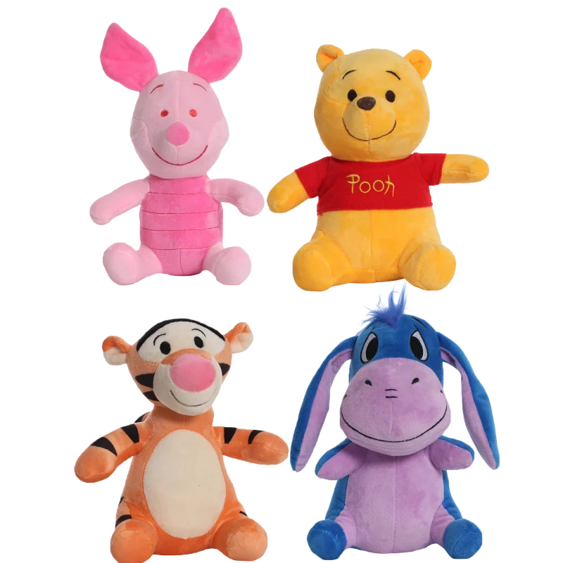 

Милые мультяшные плюшевые игрушки: Медведь, Ослик, Тигр, Поросёнок, Плюшевый Медведь Пух. Подарок на День Рождения для ребёнка.