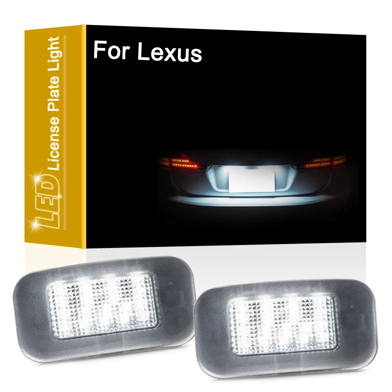 12V LED Number Plate Lamp For Lexus GS200t GS300 GS350 GS350h Hybrid GS450H GS F GS Turbo White License Plate Light Assembly