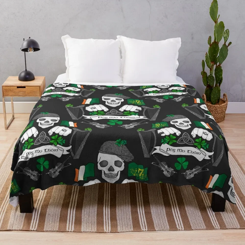 

Irish Celtic Punk Rock Throw Blanket Fade Resistant Durable Throw Blanket