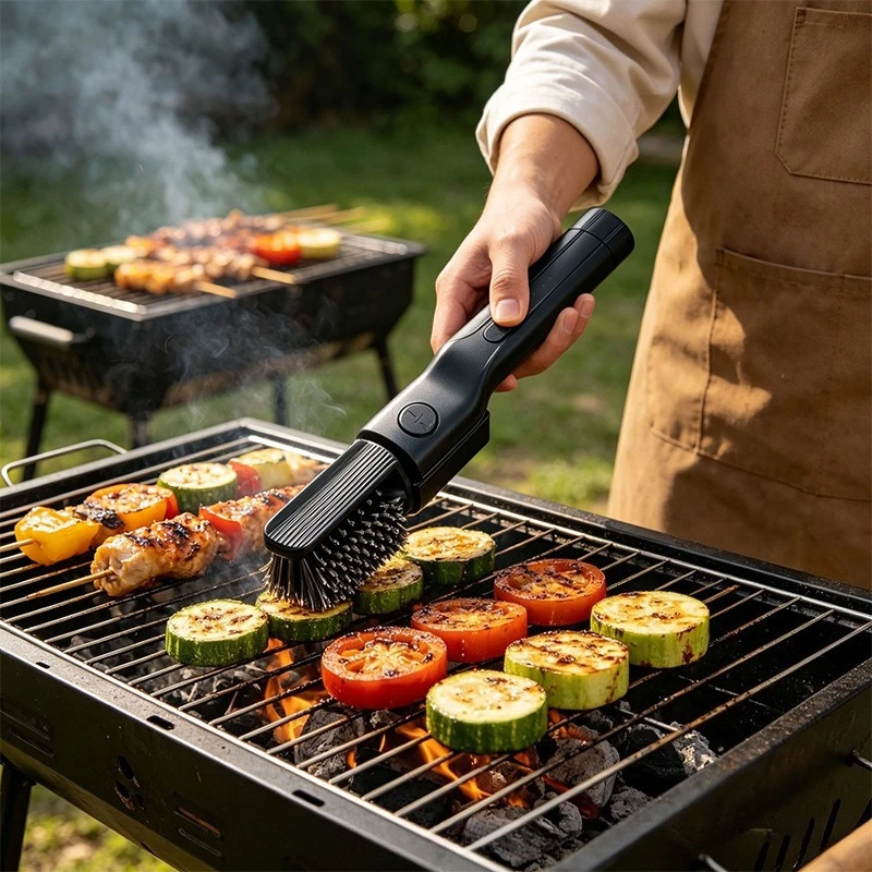 Hot Selling Electric BBQ Grill Brush, Heavy Grease Cleaner Tool For Barbecue Grate Net Outdoor Cooking