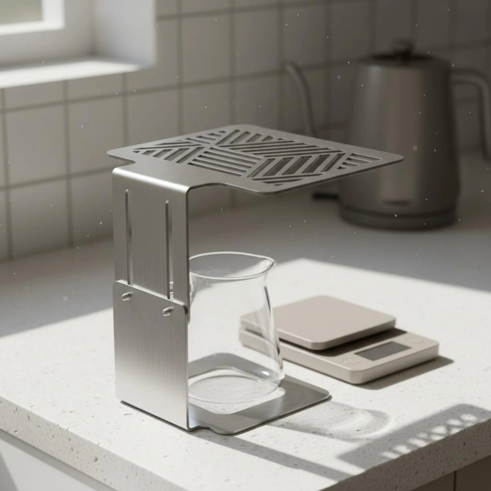 Adjustable Coffee Scale Stand Stable Support Stainless Steel Espresso Stand Coffee Weighing Rack Easy to Clean for Cafe Owners - view 5