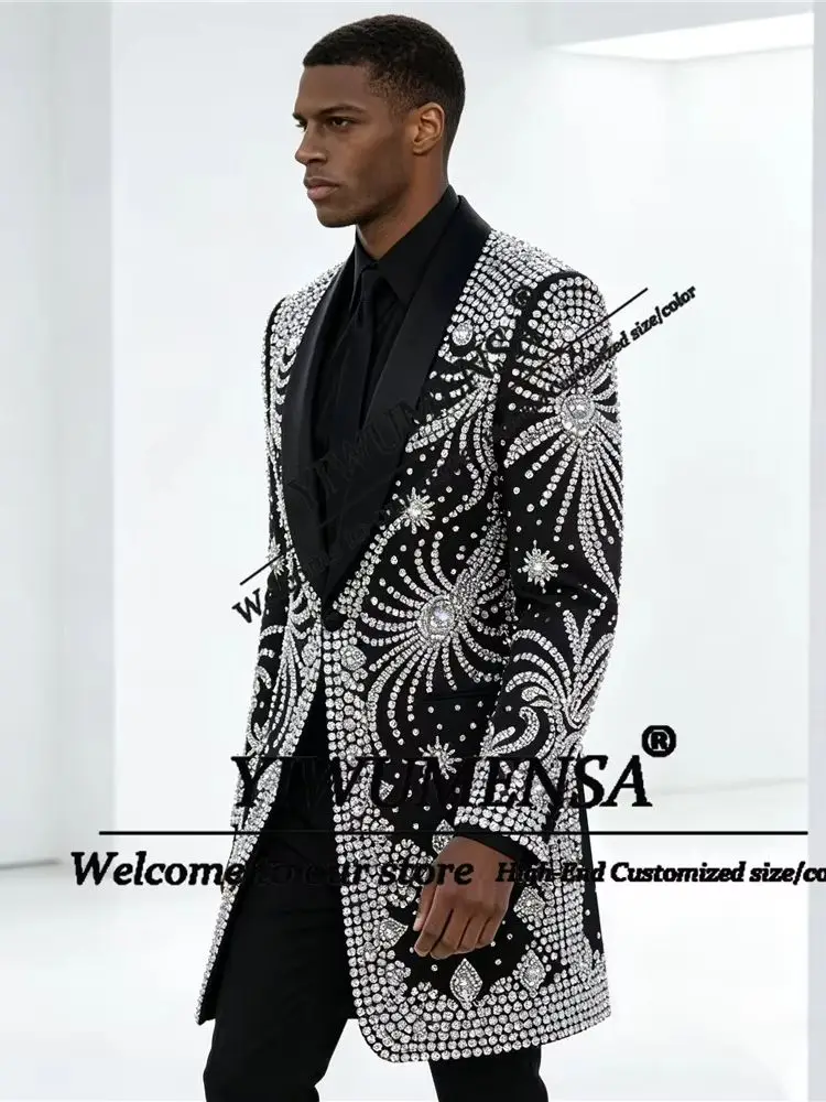 Men's Custom Beaded Suit Set - Wedding & Prom