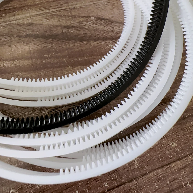 5 pz/lotto 8mm/10mm di larghezza bianco nero denti fasce per capelli ragazze fasce di plastica signora risultati dei monili strumenti fai da te