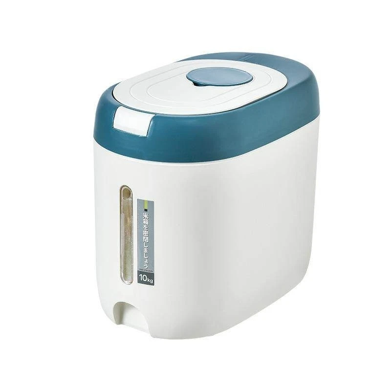 For Bullet Cover Type Rice Storage Bucket, Moisture-proof and Insect-proof Sealing, One-click Open Lid, Whole Grain Rice Bucket