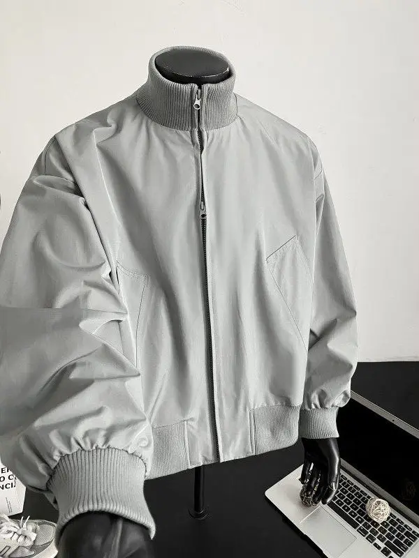 

American Sle Bomber Jaet Men's ort Flight Jaet Stand Collar oulder Width Baseball Outfit Spring High Street Coat