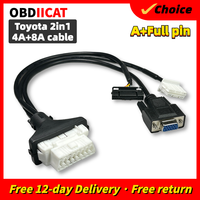 2 in 1 Directly Programming Cable 4A And 8A Cable for Toyo-ta 4A 8A Remote Programming Work For Autel GBox X300 DP PAD2 Cable