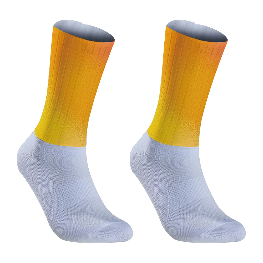 Aero-Calcetines de silicona para hombre, medias deportivas de verano, antideslizantes, para ciclismo, correr y bicicleta