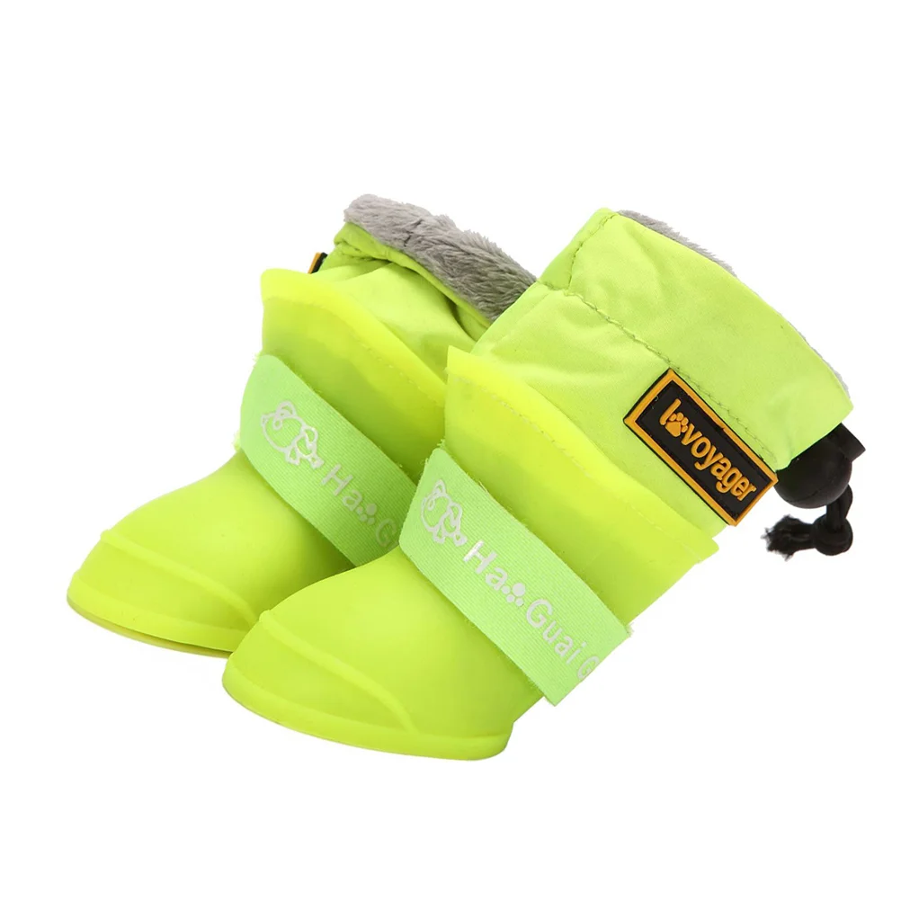 4 Pcs Waterproof Pet Rain Boots Shoes Non-slip Dog Footwear Outdoor for Galoshes