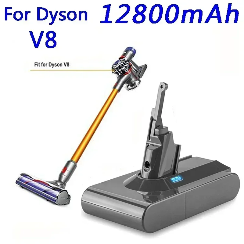 21,6V Neue Hochleistungs-Batterie mit 12800mAh für Dyson V8 Absolute Animal Li-Ionen-Staubsauger Wiederaufladbare Batterie SV10 – Detail 1