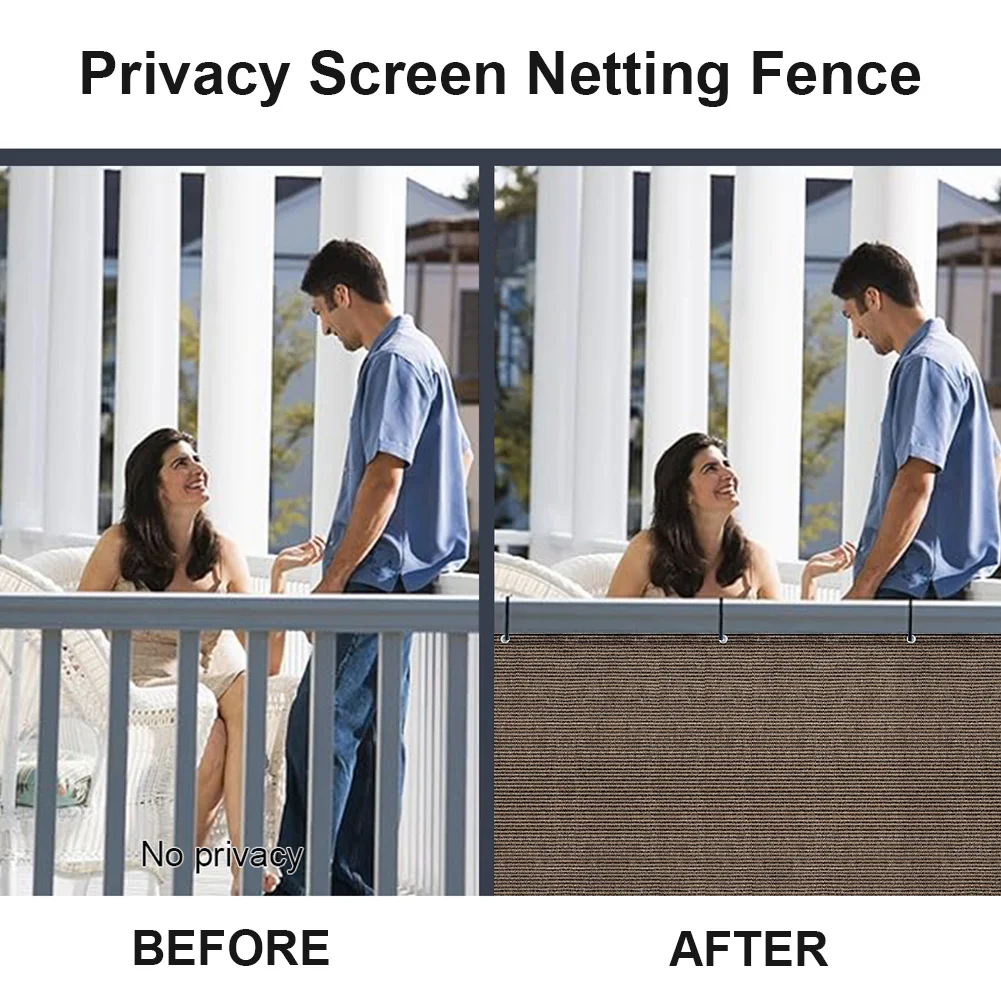 Picture 4: 95% Privacy Screen Netting Anti-UV Privacy Screen for Outdoor Back Yard (Coffee)