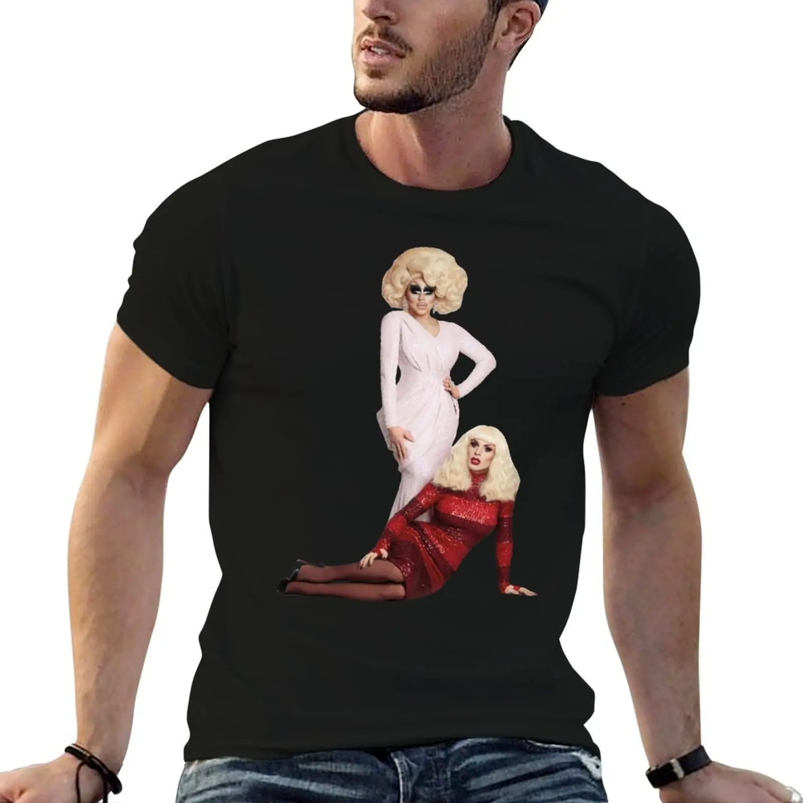 Trixie and Katya Book Photoshoot UNHhhh T-Shirt graphic t shirts sports fans t shirt for men