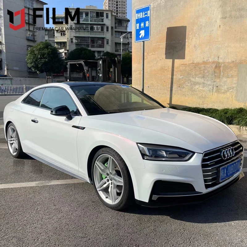 ฟิล์มหุ้มรถยนต์ YAJIU สีขาวเงา ฟิล์มไวนิลหุ้มรถยนต์แบบม้วน ติดง่าย สีขาวคริสตัลเพชร ฟิล์มหุ้มรถยนต์สีแดง