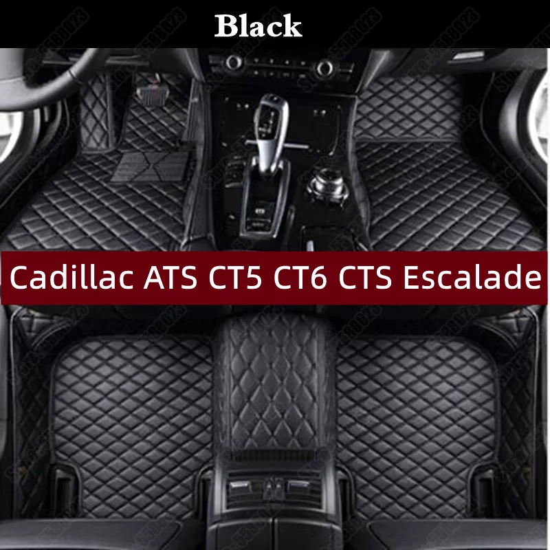 All Weather Car Floor Mat for Cadillac ATS CT5 CT6 CTS Escalade XTS XT4 XT5 XT6 SRX Leather Custom Auto Foot Mats Carpet Rugs