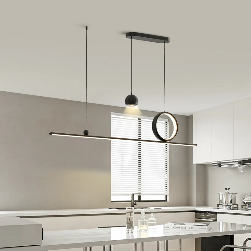 Lampada a sospensione moderna e minimalista per tavolo da pranzo cucina isola ufficio semplici lampade a sospensione a LED apparecchio di illuminazione per la casa