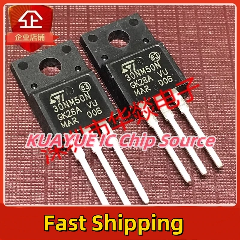 10PCS-30PCS/ 30NM50N STF30NM50N   TO-220F  500V 27A  Brand New In Stock, Can Be Purchased Directly From Shenzhen Huayi Electro