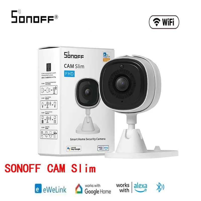 SONOFF CAM Slim WiFi 1080P Remote Monitoring Compact and Lightweight Two-Way Audio Smart Home Security Camera