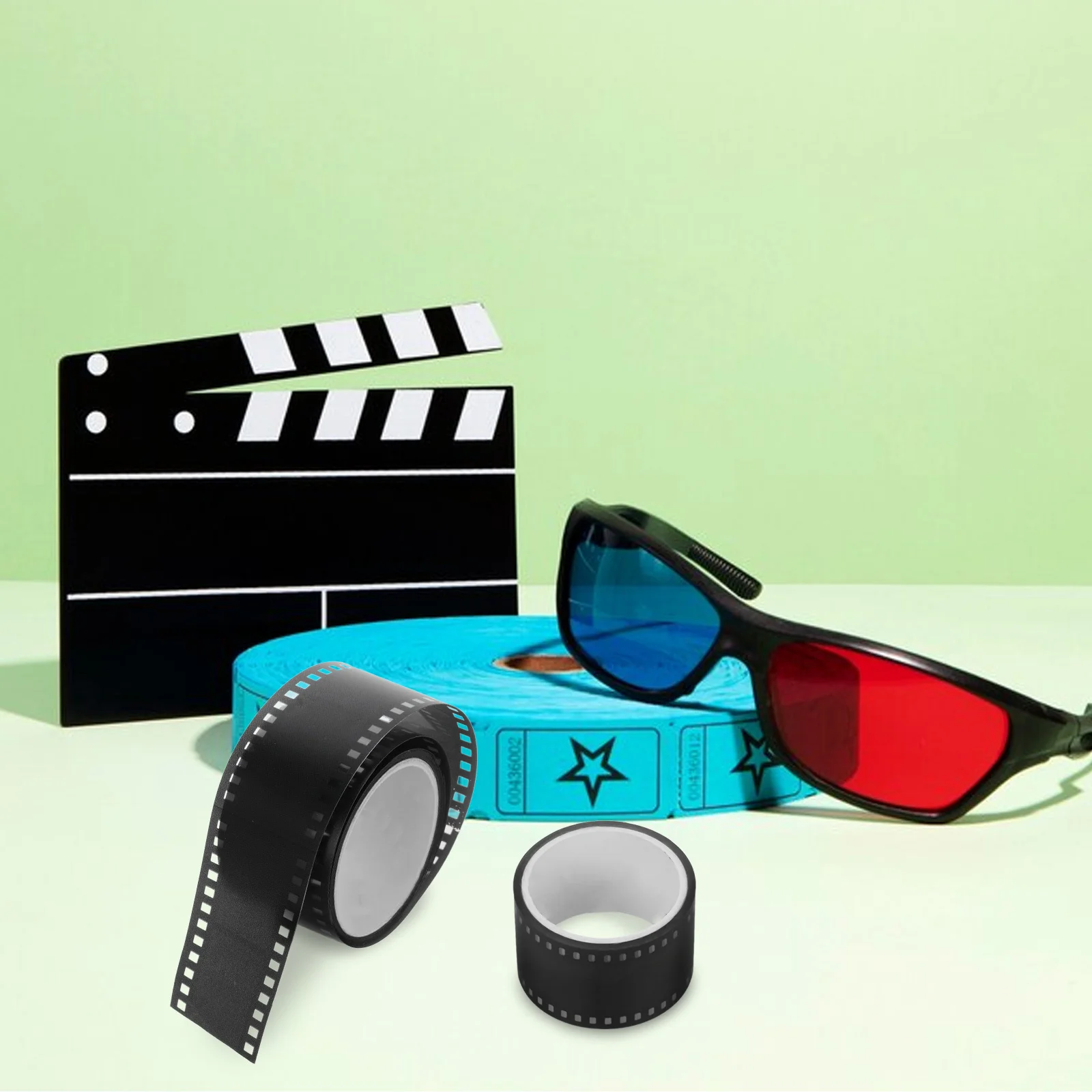 

2pcs 2 Rolls Filmstrip Decorative Tape Artistic Vintage Design For Scrapbooking Diy Crafts Journals Photo Albums Craft Supplies