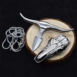 Cupronickel Necklace Knife  EDC Outdoor Mutil-tool Car Decoration Pendant