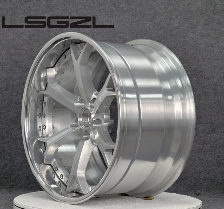 Lsgzl Forged 2 Piece 3 Piece Chrome Custom 5x114.3 5x120 5x112 5x130 for Mustang C8 audi BMW Skoda 18 Inch Alloy Car Wheel Rim